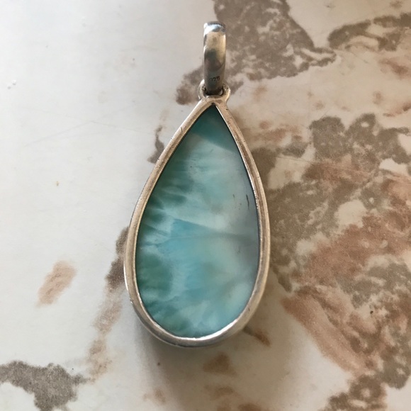 Larimar Sterling Silver Pendant - AAA Grade! OOAK - Picture 2 of 7
